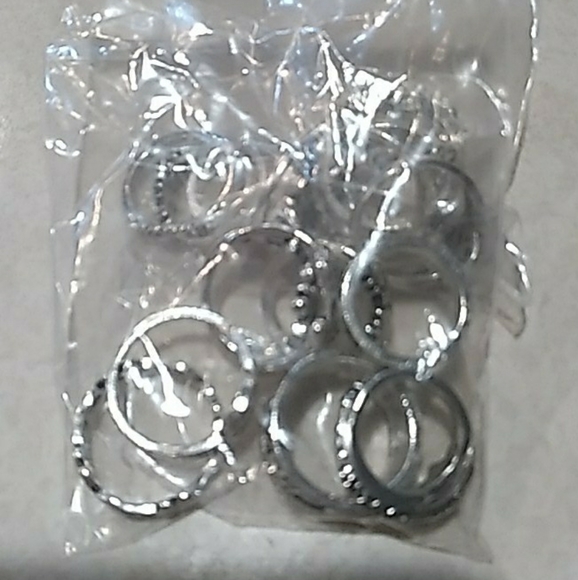 - Ohm hamza midi rings set 9ct boho silver r… - Picture 6 of 6